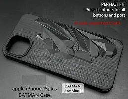 Jotech 3D Batman Silicon Back Cover For Apple Iphone 15 Plus - Jet Black-thumb1