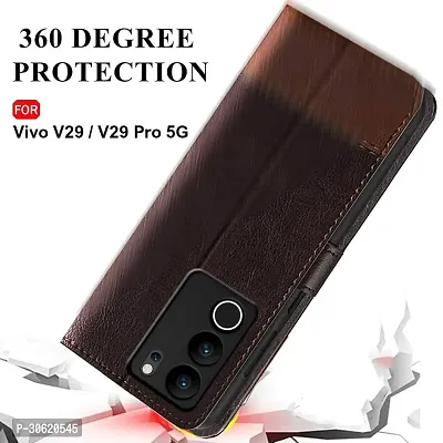 Jotech Vintage Flip Cover for Vivo V29/Vivo V29 Pro 5G - Coffee  Brown-thumb4