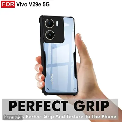 Stylish Solid Back Case Cover for Vivo V29e 5g - Black-thumb3