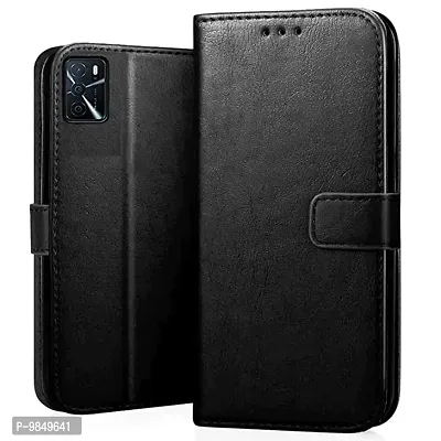 iQOO 9 SE 5G Flip Case Premium Leather Finish Flip Cover with Card Pockets Wallet StandVintage Flip Cover for iQOO 9 SE 5G - Black-thumb0