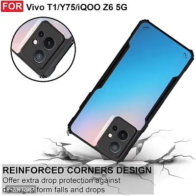 Stylish Solid Back Case Cover for  Vivo Y75 5g - Black-thumb4