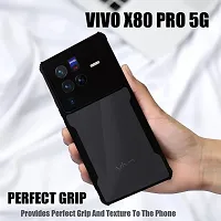 Stylish Solid Back Cover For Vivo X80 Pro 5g - Black-thumb2