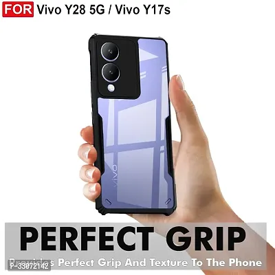 Stylish Solid Back Cover For Vivo Y28 - Black-thumb2