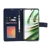 Premium Leather Finish Flip Cover with Card Pockets Wallet StandVintage Flip Cover for Mi Redmi Note 11 Pro/Pro Plus 5G - Blue-thumb1