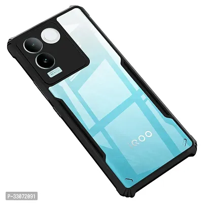 Stylish Solid Back Case Cover for Vivo T2 pro 5g - Black-thumb0