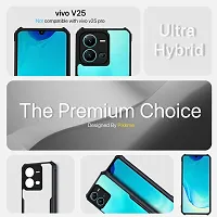 Stylish Solid Back Case Cover for Vivo V25 5g - Black-thumb1