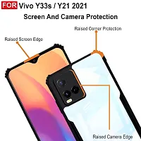 Stylish Solid Back Cover For Vivo Y21 2021 - Black-thumb3