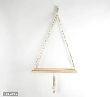 1 RING BODD PARAH Macrame Wall Hanging Shelf Tapestry Boho Wood Hanging Shelf-thumb2