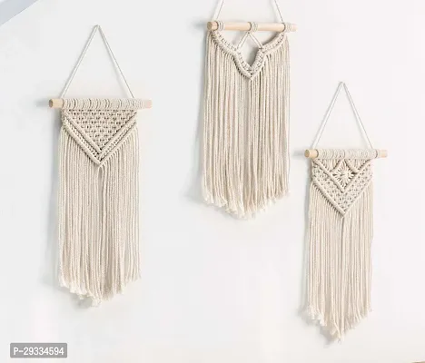 3 SET MACRAME Macrame Wall Hanging Decor Pack of 3.MADE IN INDIA.-thumb0