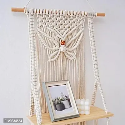 BUTTERFLY Woven Butterfly  Macrame Wall Hanging Shelf Bohemian Wall Decor for Bedroom-thumb0