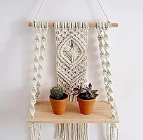 DEEP HNG Macrame Bohemian Indoor Plant Hanger 10 X 18 Inch-thumb1