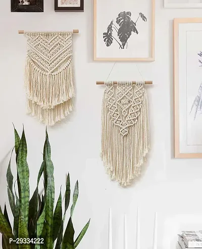 ANISH TWO SET 2Piece Macrame Wall Hanging Decor House Living Room-thumb4