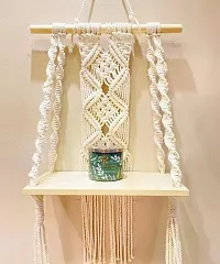 CHKOR HNG Macrame Wall Hanging Shelf Decorative Handmade MADE IN INDIA-thumb2