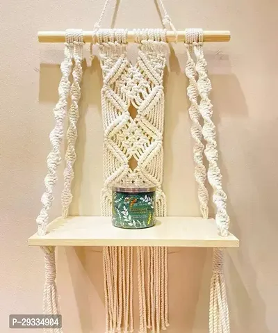 CHKOR HNG Macrame Wall Hanging Shelf Decorative Handmade MADE IN INDIA-thumb3