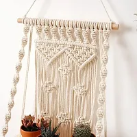 PAAN HANG! Macrame Wooden Wall Hanging Wall Art Home Decor.MADE IN INDIA-thumb1