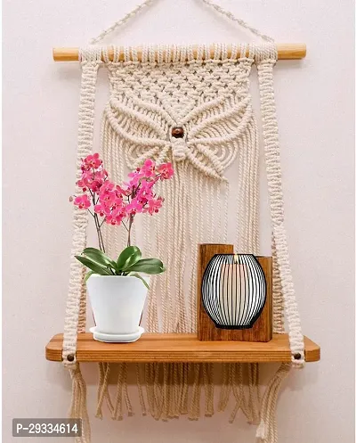 BATRFLI Boho Decor Tapestry Shelf  Modern Macrame Wall Decor-thumb0