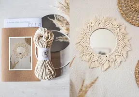 RAISING MIRROR White Macrame Mirror Bedroom Decor  Large Bohemian Mirror-thumb2