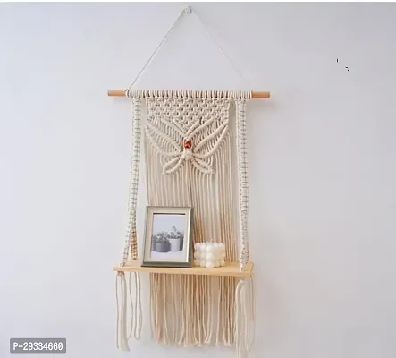 BUTRR FLI Butterfly Macrame Home Decor Shelf Macrame Pot Planter Wall Hanging Tapestry-thumb0