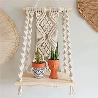 CHAAKOR HNG Macrame Decor Shelf Macrame Pot Planter Wall Hanging Tapestry-thumb2