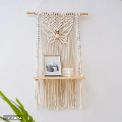 BUTTERFLY Woven Butterfly  Macrame Wall Hanging Shelf Bohemian Wall Decor for Bedroom-thumb2