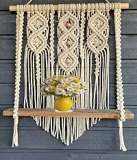 NEW 3 STON HNG Macrame wall hanging shelf for home decor Item-thumb1