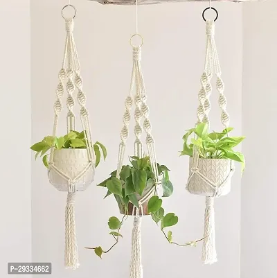 3 RING GULDASTA Home Deacute;corIndoor Wall HangingBoho  Planter HangerPot HolderMADE IN INDIA-thumb0