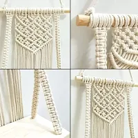 TRINGLE WITH BOD Macrame Wall Hanging Shelf Mounted with an interesting wooden Stick-thumb3