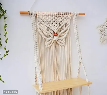 BUTERFLIA Macrame Wall Hanging Shelf Decor Butterfly Handicraft-thumb2