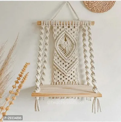 DEEP HANG Macrame Wall Hanging Shelf Indoor Boho Wall Decor for BedroomMADE IN INDIA-thumb2