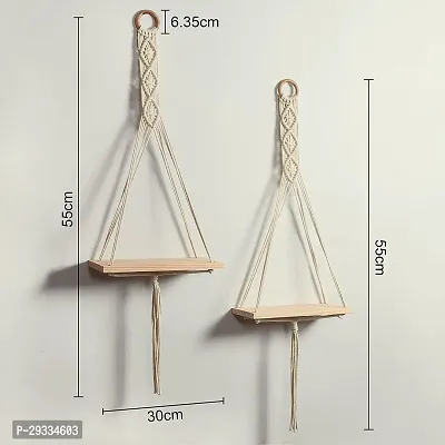 RING WALA Macrame Wall Shelf Pure Cotton-thumb0