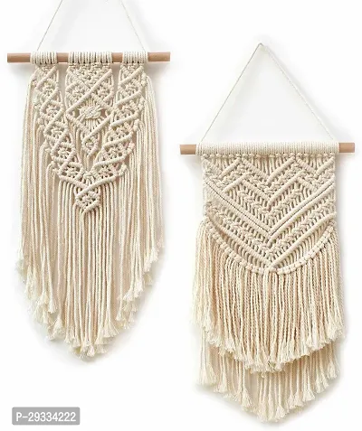 ANISH TWO SET 2Piece Macrame Wall Hanging Decor House Living Room-thumb2