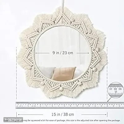 MIRROR WIT GATH Macrame Wall hanging Mirror home decor living roomMADE IN INDIA.-thumb2