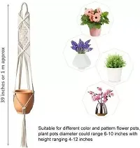 2 PI Combo of two Cotton Woven Macrame Plant Container Plant Hanger-thumb3