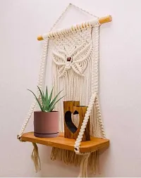 BATRFLI Macrame Wall Hanging Shelf Plant HangerFlower Pots Holder-thumb3