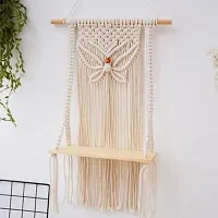 BUTTERFLY Woven Butterfly  Macrame Wall Hanging Shelf Bohemian Wall Decor for Bedroom-thumb3