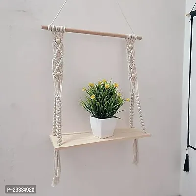 BORD HANG ONE DEEP MACRAME WALL HANGING SHELF-thumb2