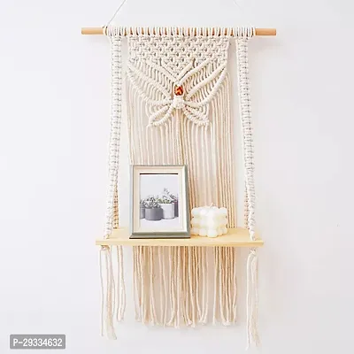 BUTTERFLY Macrame Wall Hanging Shelf  Boho Wall Hanging Shelf for Home Decor Living Room-thumb2