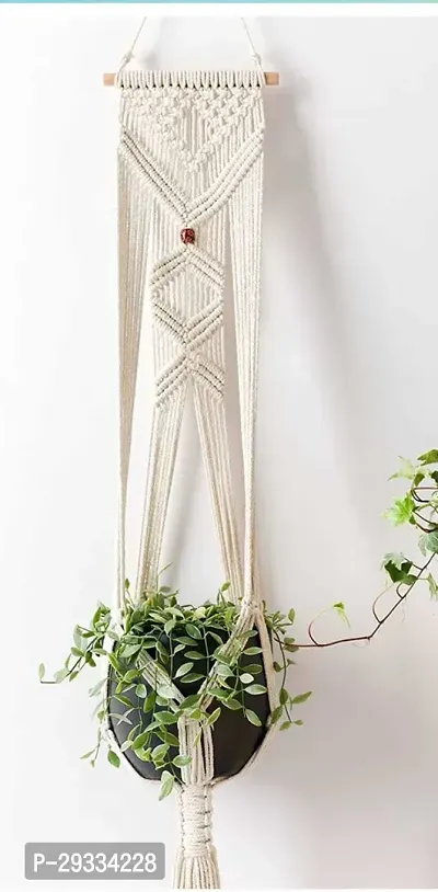 ONEDEEP GULDSTA Macrame Plant Hanger Cotton Rope Wall Hanging Planter Flower Pot Basket Holder