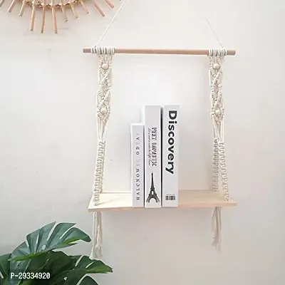 BORD HANG ONE DEEP MACRAME WALL HANGING SHELF