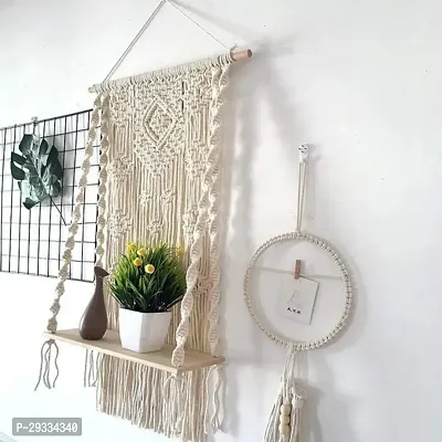 BEAUTY HANG% Macrame Wall Hanging Shelf Boho Plant Hanger Bohemian PatternMADE IN INDIA.-thumb2