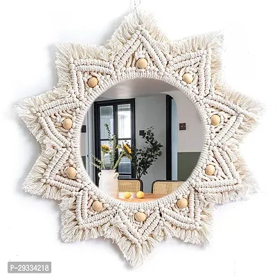 WAGON STON MIRROR MACRAME MIRROR 227514-thumb0