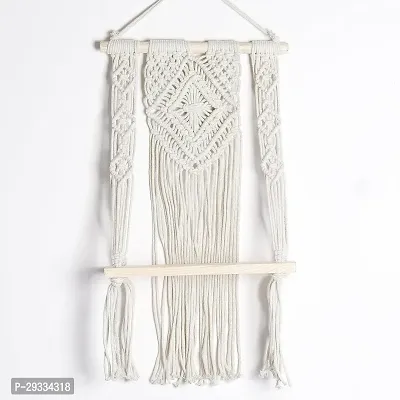 NAFISH HNG Macrame Indoor Wall Hanging Shelf Chic Decor Wood Floating Boho Shelves-thumb2