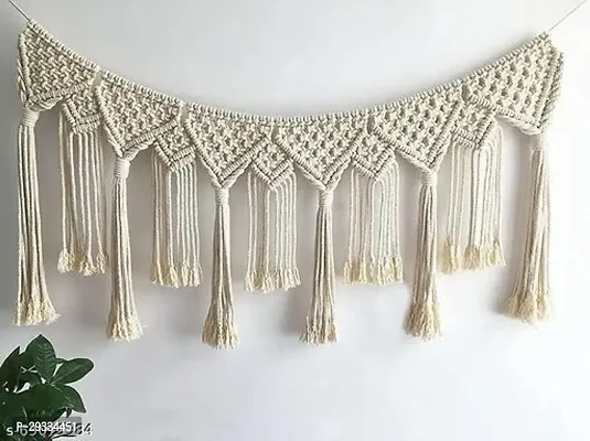 JHALR WIT TSL eddy home decor Handmade  Macrame  40L x 15W Inches Beige-thumb0