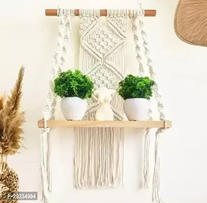 CHKOR HNG Macrame Wall Hanging Shelf Decorative Handmade MADE IN INDIA-thumb2