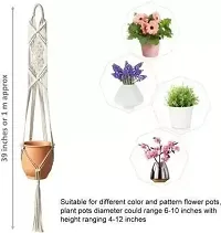 TWO PI Combo of two Cotton Woven Macrame Plant Container MADE IN INDIA.-thumb3