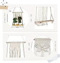 PACK 2 BUTTERFLY Macrame Wall Hanging Shelf Indoor Boho Wall Decor for BedroomPack Of 2-thumb3