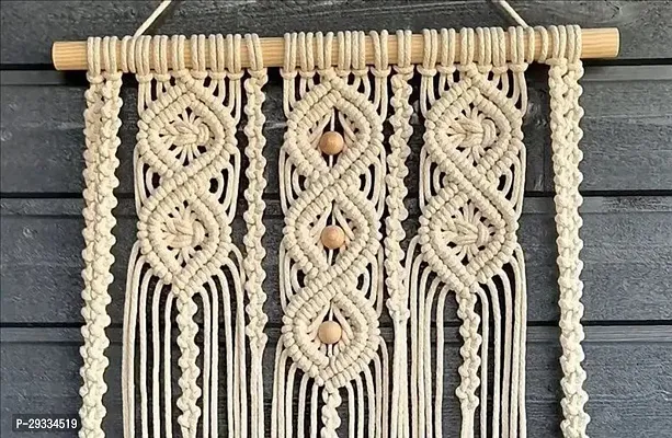 DUNE 3 MOTI Macrame Wooden Wall Hanging Shelf Macrame Woven MADE IN INDIA-thumb3