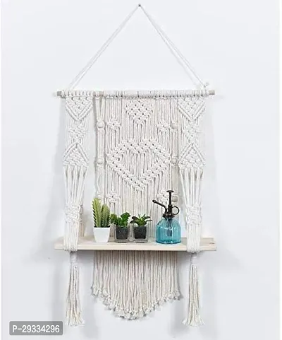 DIL 16INCH^ Wall Hanging Shelf with Handmade Woven Cotton-thumb0