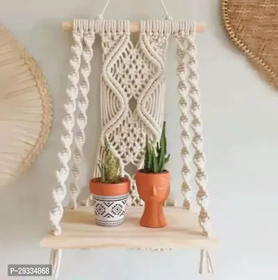 CHEKOR HNG macrame wall hanging shelf