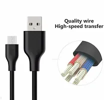 Faster Charging 2.4A Data Cable or Micro USB Cable for Charging and Data Sync 1 m Micro USB Cable  (Compatible with suitable for all micro usb device, green, One Cable)-thumb3